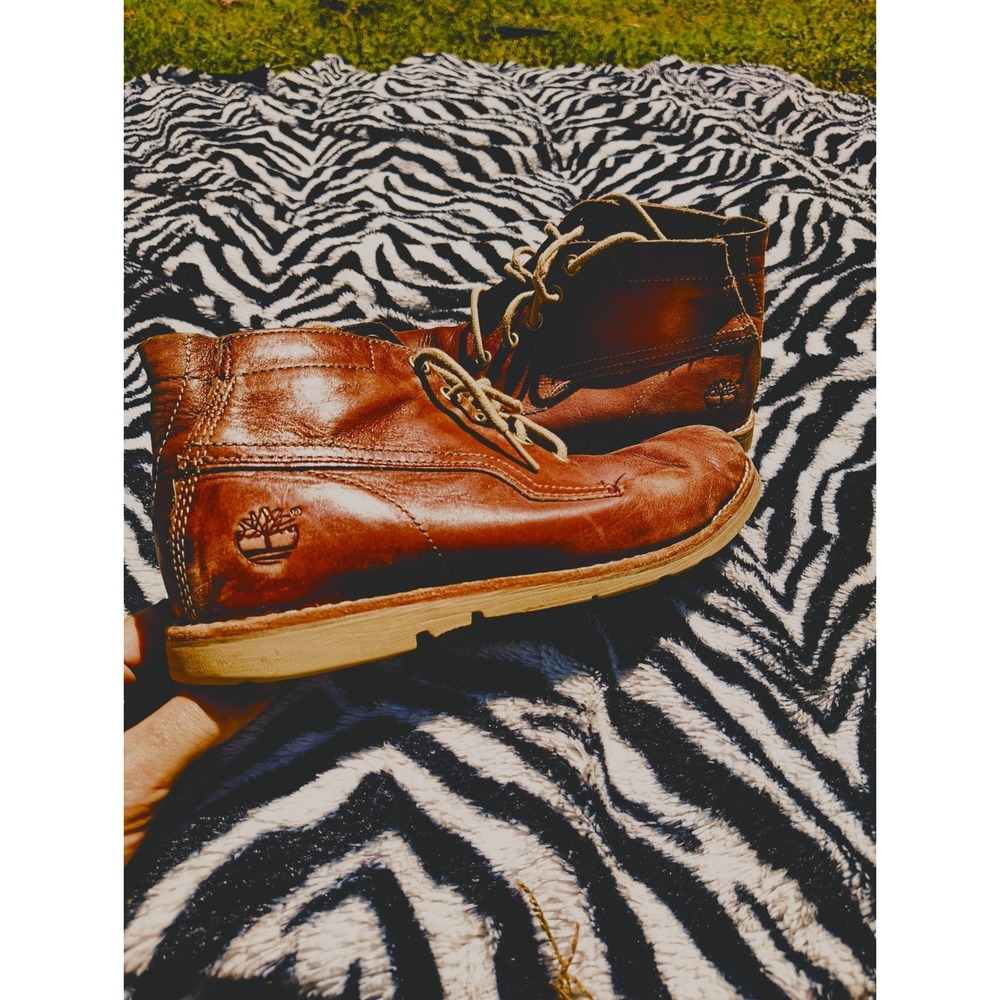 Timberland Rugged LT Chukka Boots EK+ Red Brown Leather Work Mens‎ Size 9